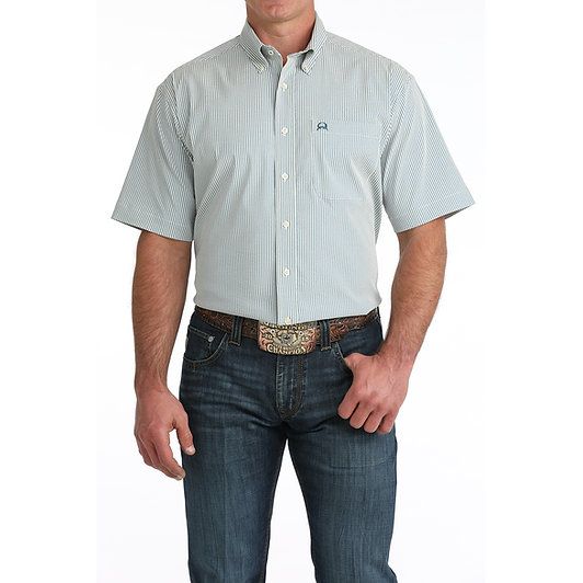 Cinch Men's Arenaflex Print Button Down Short Sleeve Shirt MTW1704166