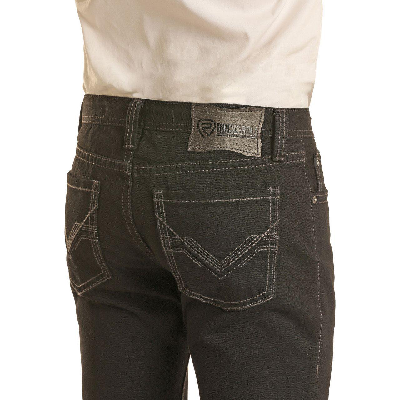 Mens Rock&Roll Denim Revolver Straight Jeans