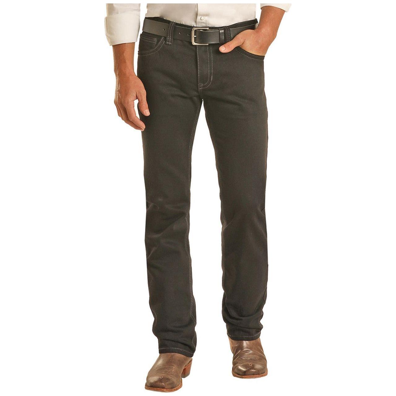Mens Rock&Roll Denim Revolver Straight Jeans