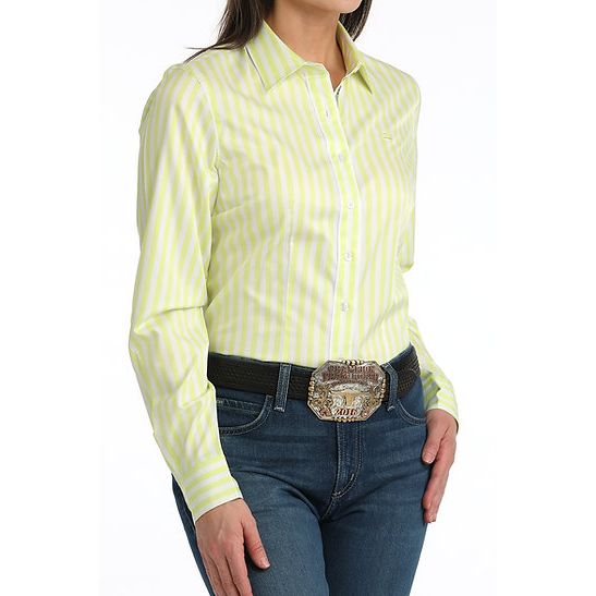 CINCH - Ladies Western Shirt, BUTTON-DOWN, Lime MSW9165087