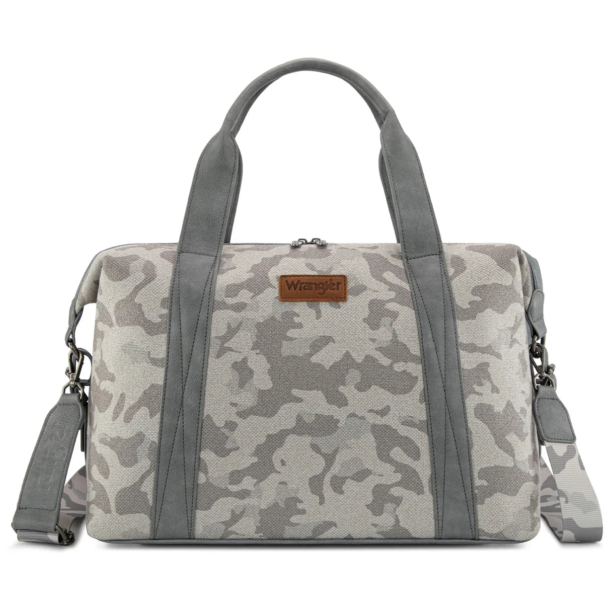WRANGLER Purse, Canvas, Camo Print, Duffle Bag WG286-5110 green or grey