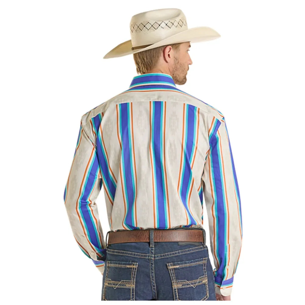 Rock & Roll Men’s Western Shirt, Brushed Popper, Long Sleeve, BMB2S08657