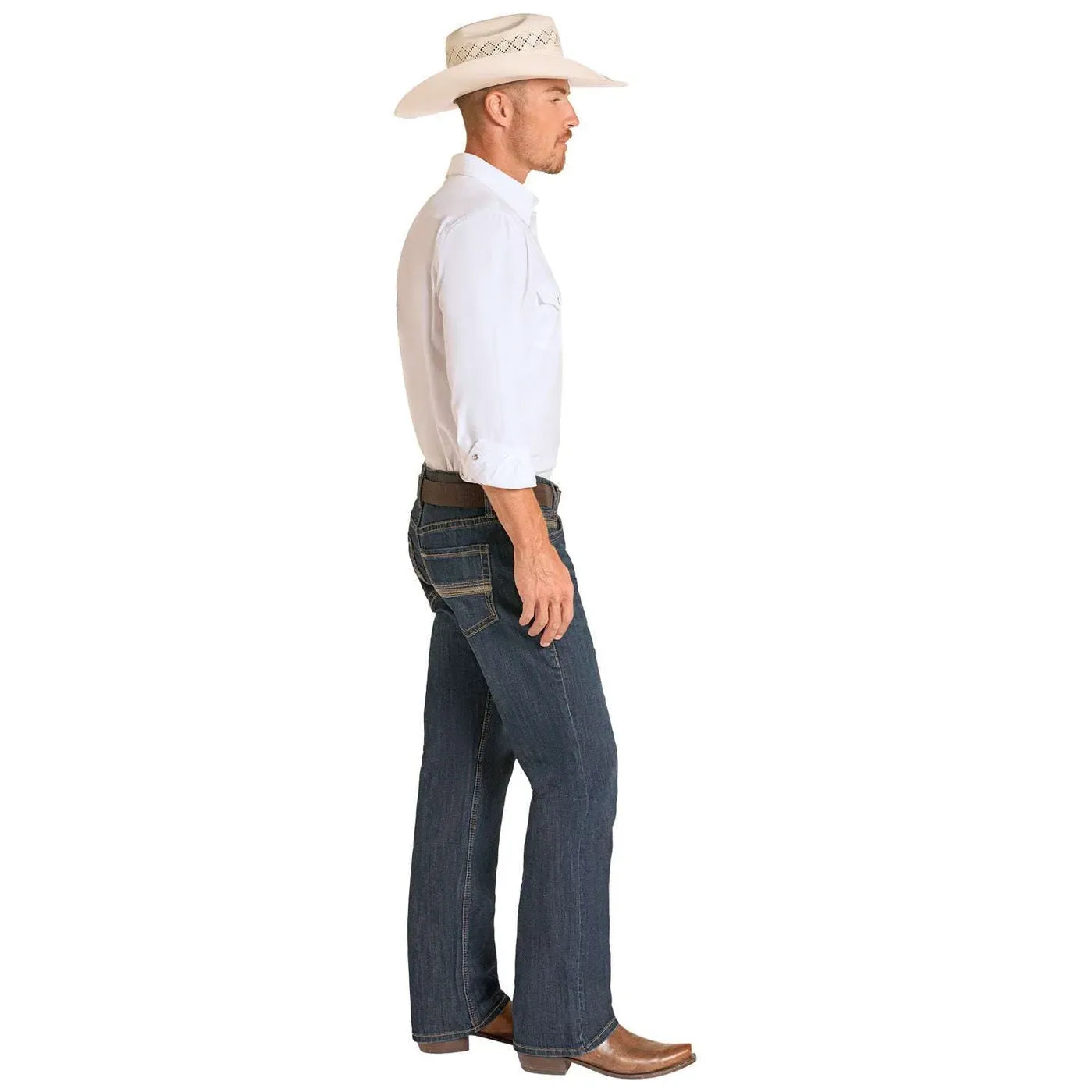 ROCK & ROLL Men’s JEAN - Regular Fit, Medium Vintage, Pistol Straight Boot, BM1PD09118
