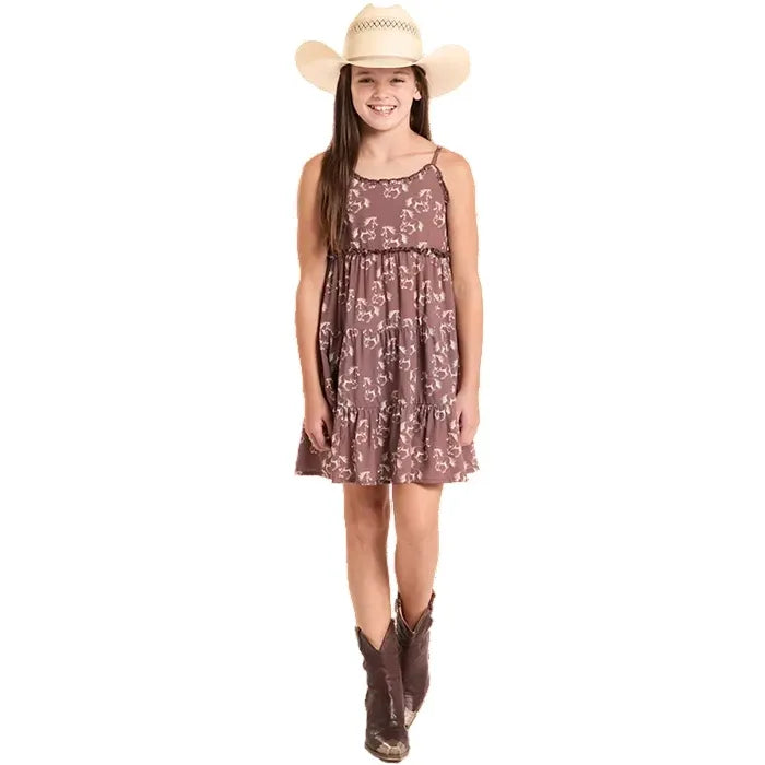 Rock & Roll Girl’s Dress- Horse print BGD0R08817