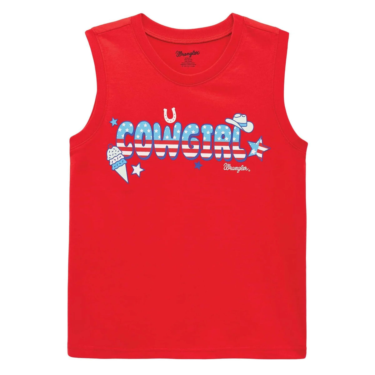 Wrangler Girls Red American Tank- 112379461