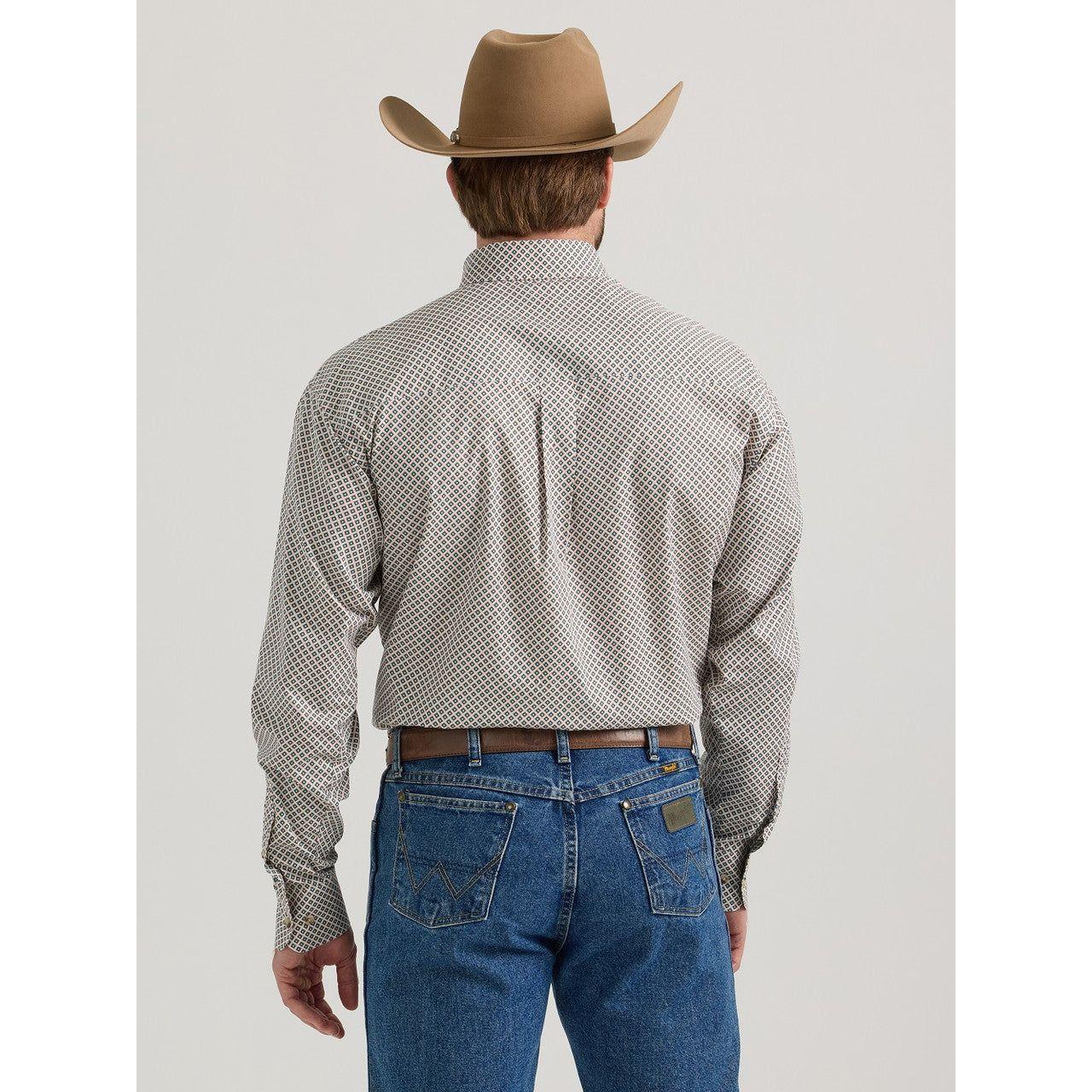 Mens Wrangler George Strait Long Sleeve Button Up