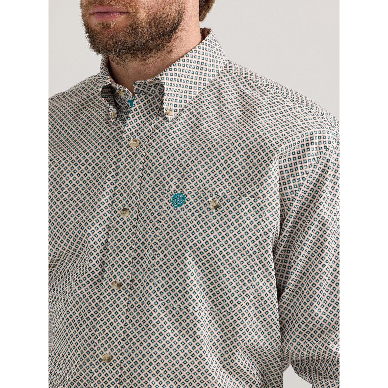 Mens Wrangler George Strait Long Sleeve Button Up