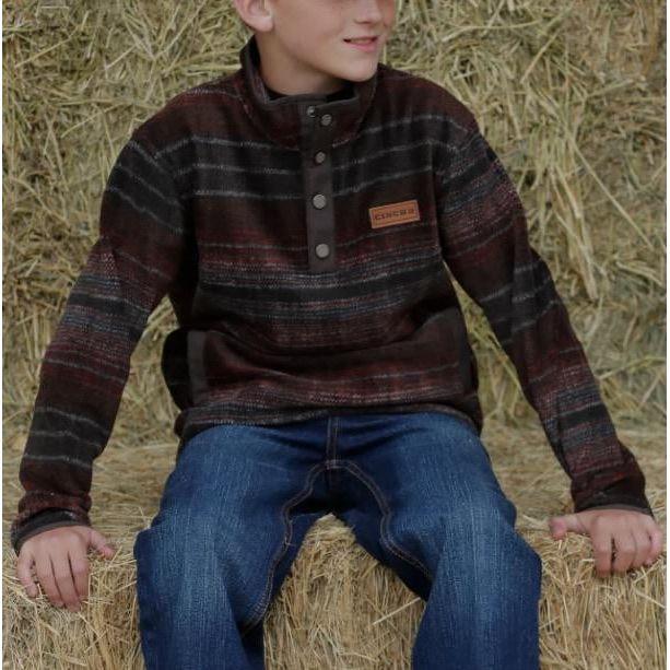 CINCH BOY'S POLAR FLEECE PULLOVER MWK7590017