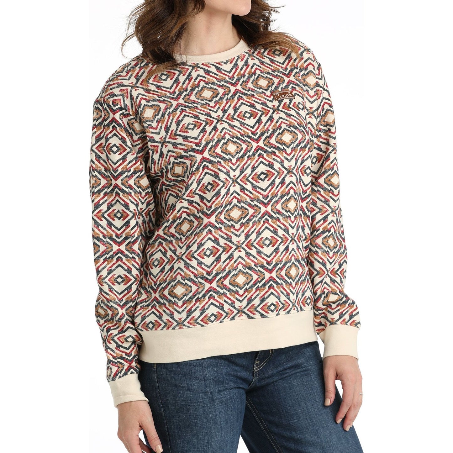 Cinch Ladies PRINTED SWEATSHIRT - MULTI MAK7905003