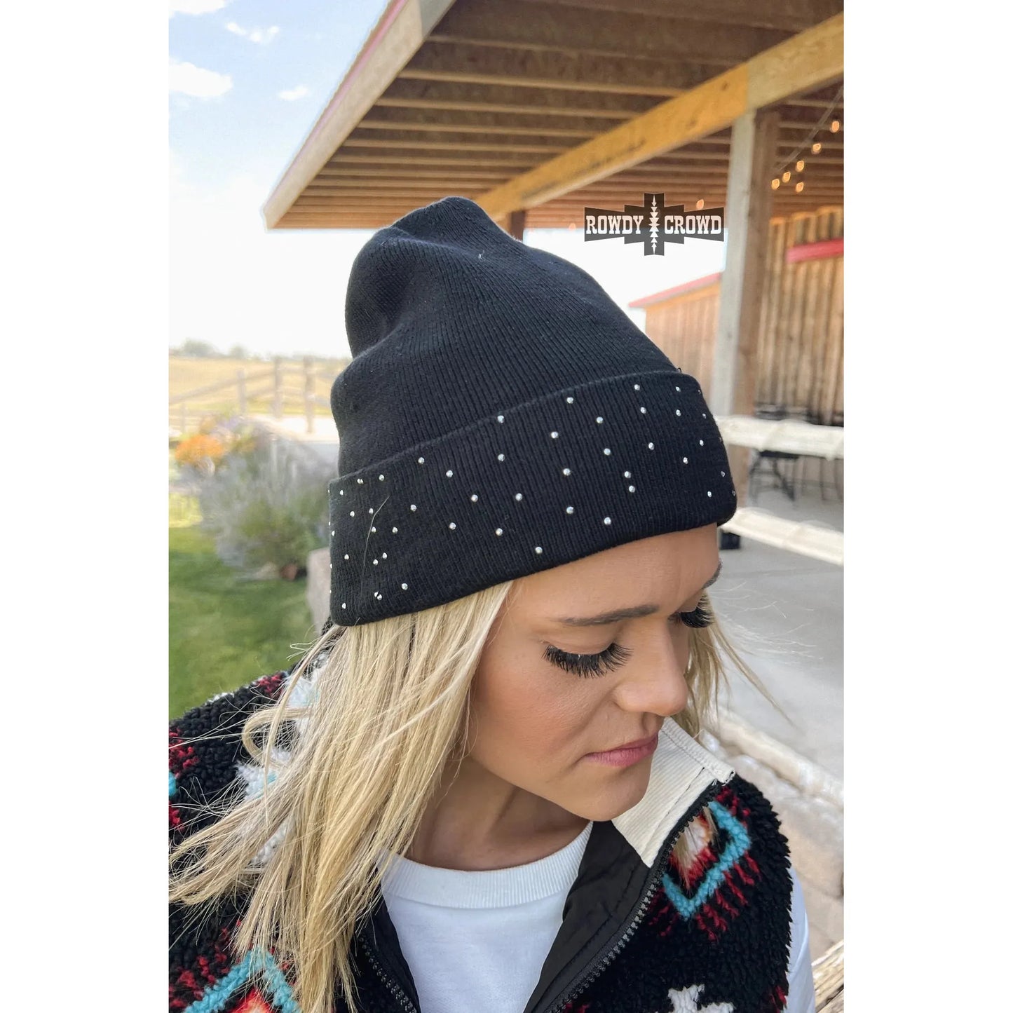 Rowdy Crowd BLACK- Shine Bright Beanie
