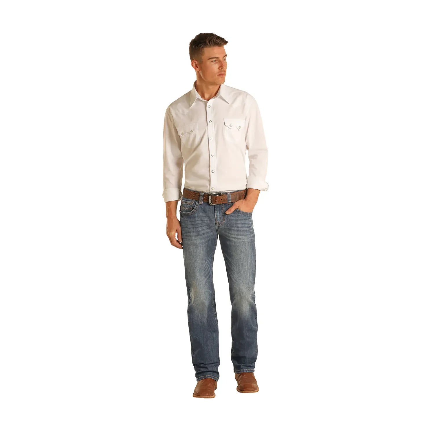 ROCK & ROLL Men’s Jean - PISTOL REFLEX DARK VINTAGE STRAIGHT M1P2772