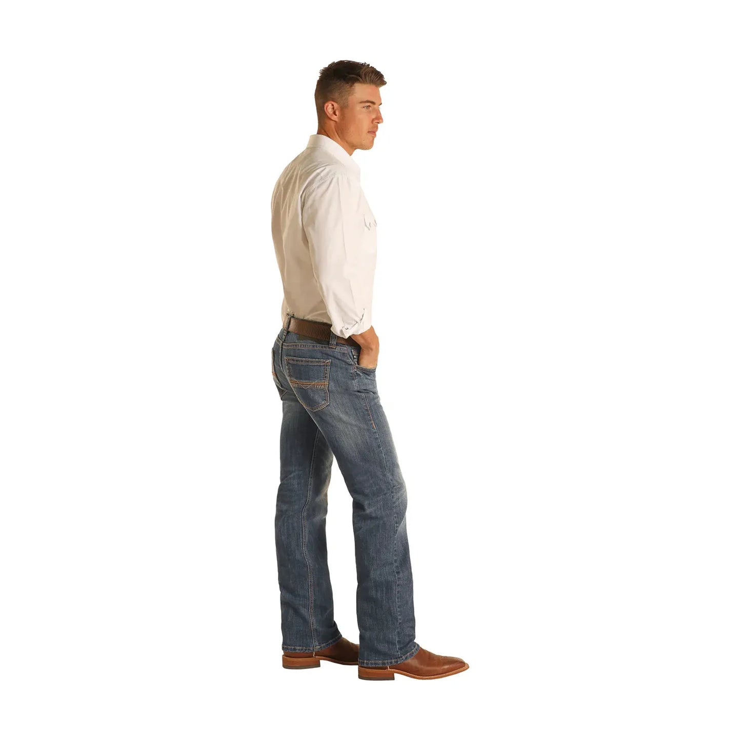 ROCK & ROLL Men’s Jean - PISTOL REFLEX DARK VINTAGE STRAIGHT M1P2772