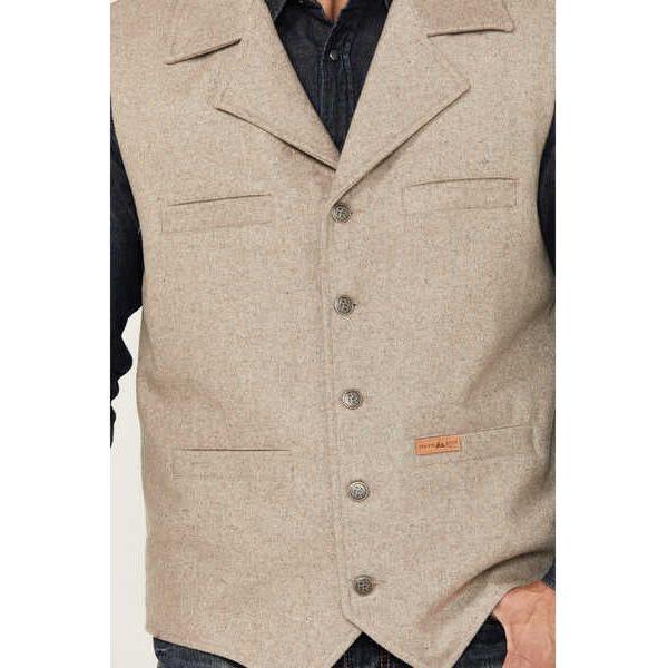 POWDER RIVER OUTFITTERS BY PANHANDLE MEN'S WOOL BUTTON-DOWN VEST 98_1176