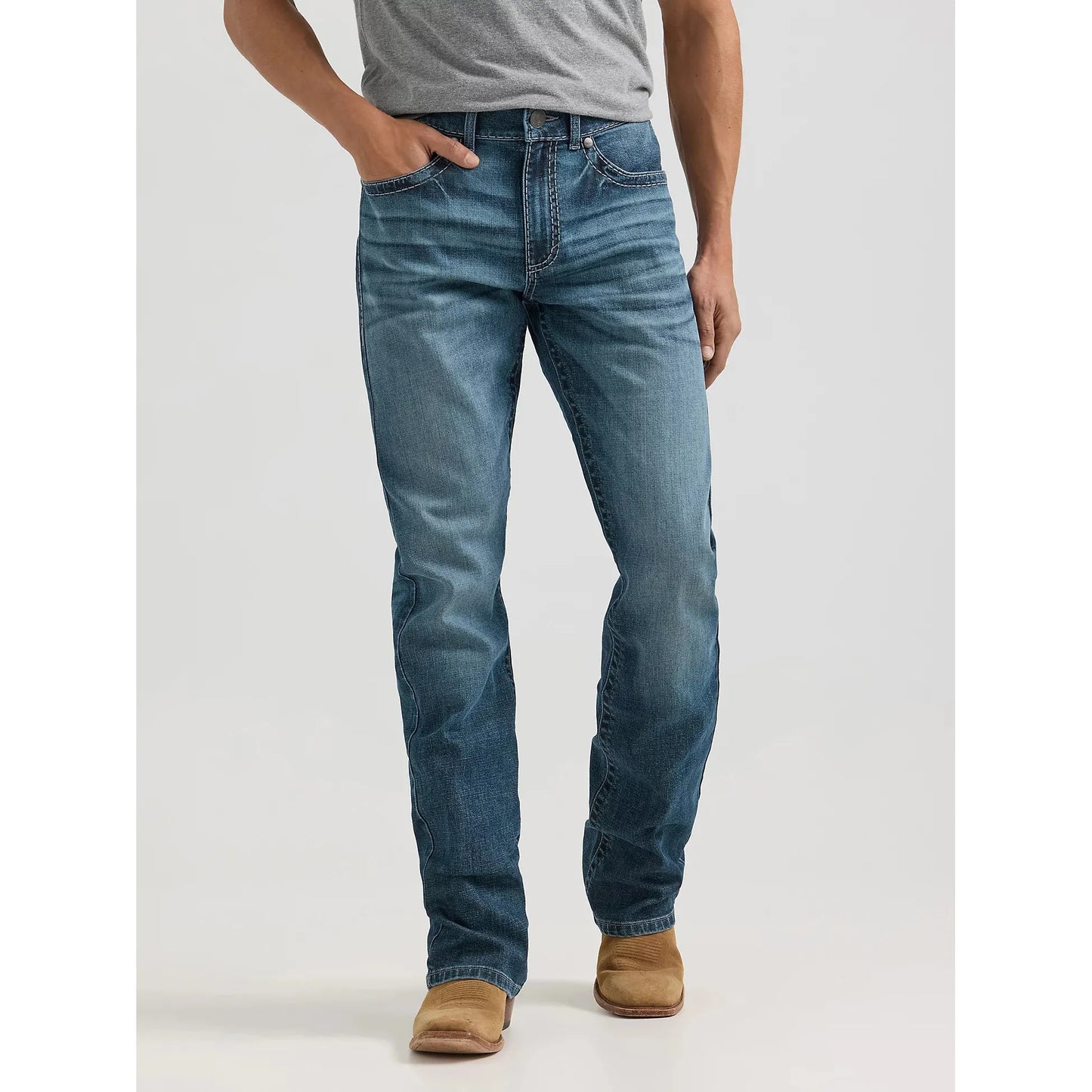 MEN'S ROCK 47® BY WRANGLER® SLIM FIT BOOTLEG JEAN #112360971