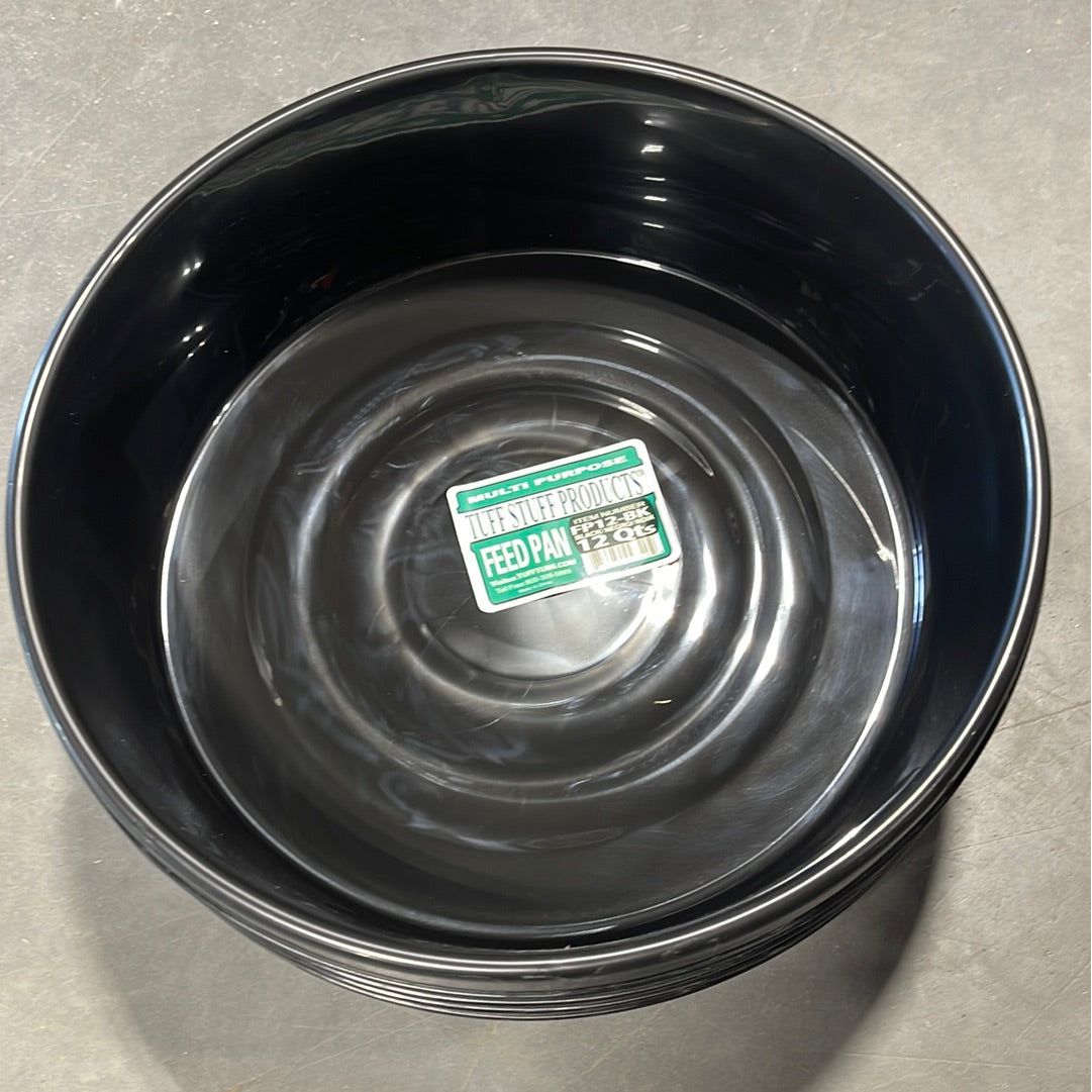 Tuff Stuff Feed Pan 12 qts Black Plastic