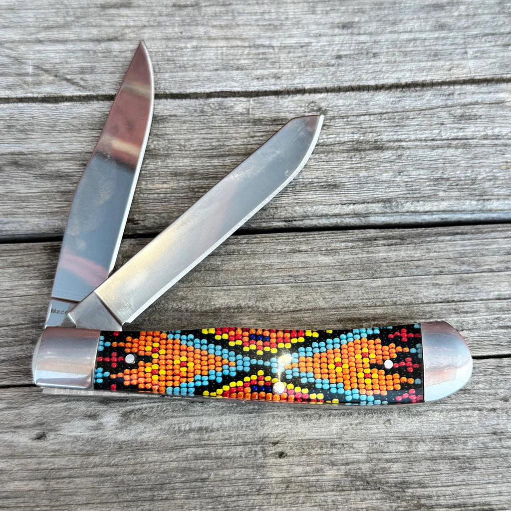 Circle SH - Pocket Knife w/ Hoof Pick - Beaded Design AP101