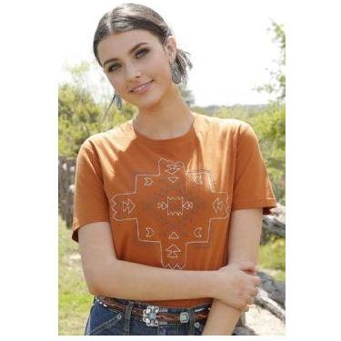 Cruel Denim Ladies- Short Sleeve Southwestern Stitched CTK7450016