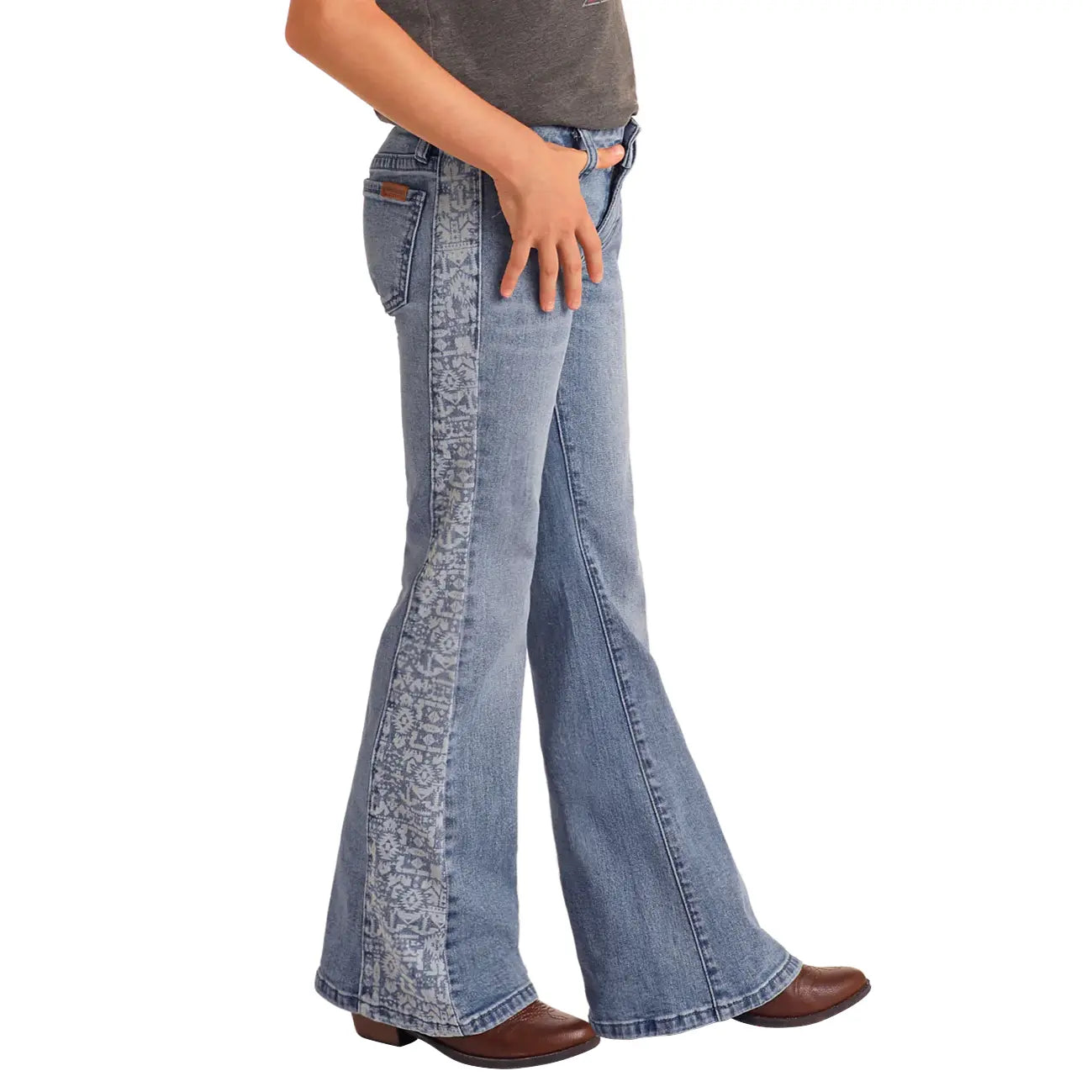 Rock & Roll Girl’s Jean - Aztec Panel, Flair BG6PD06020