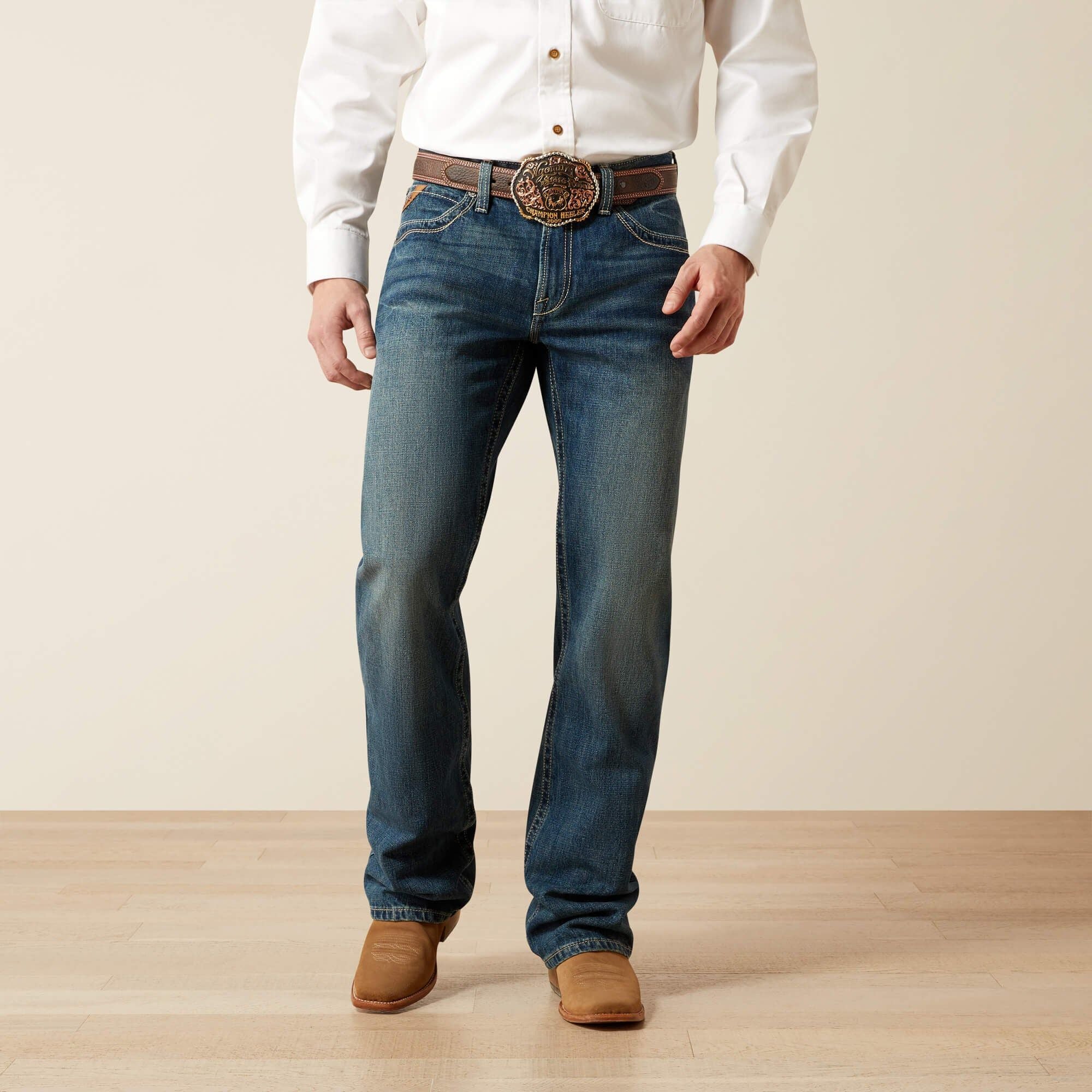 Ariat Mens Jeans - Boundary, M4 Relaxed, Boot Cut 10012136