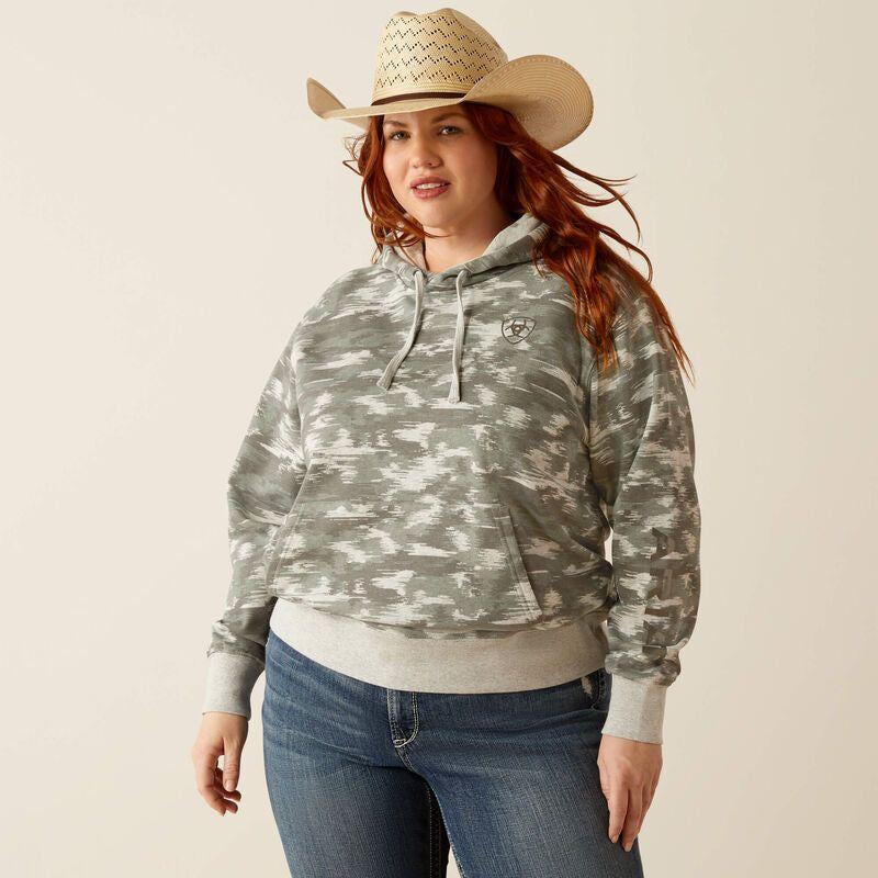 Ariat Ladies Hoodie Logo 2.0 Grey Blur 10055020