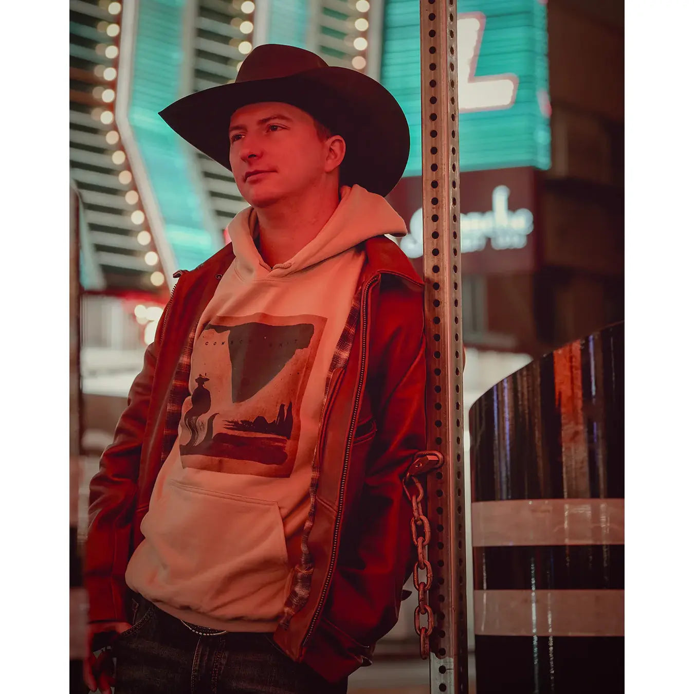 Cowboy Sh*t Unisex Hoodie, “MONUMENT”, Sand 084