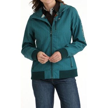 Cinch Women's Bonded Jacket w/ Hood, Turquoise MAJ9899001