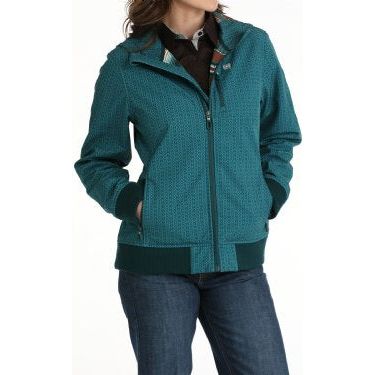 Cinch Women's Bonded Jacket w/ Hood, Turquoise MAJ9899001