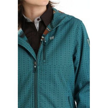 Cinch Women's Bonded Jacket w/ Hood, Turquoise MAJ9899001