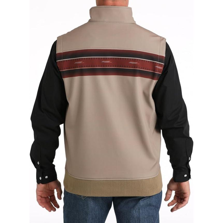 Cinch Men’s Boned Vest, Khaki MWV154004