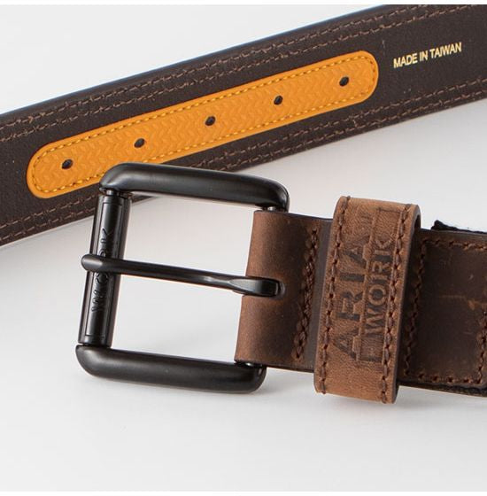 Ariat Work Men’s Leather Belt, Elastic Insert, Brown A1700602