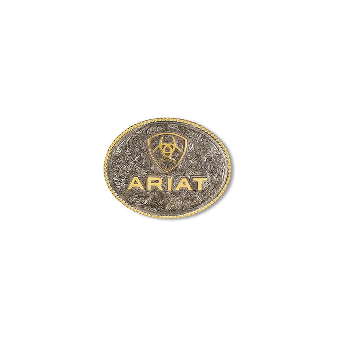 Ariat Buckle - Logo, Rope Edge, A37063