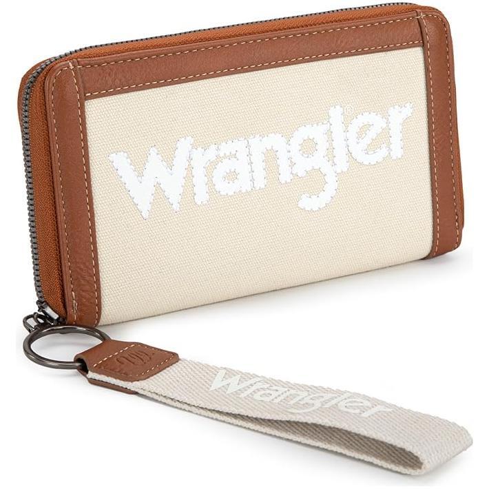 Wrangler Ladies Canvas Wallet, WG142-W006 Army-Green or Tan or Jean