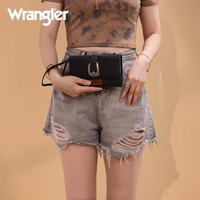 Wrangler Wallet/ Crossbody, Black WG168-W012