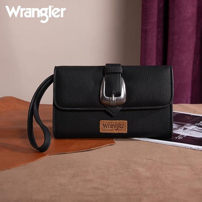 Wrangler Wallet/ Crossbody, Black WG168-W012