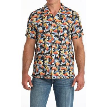Cinch Men’s Button Up Short Sleeve Shirt - Aloha Angus MTW1401047