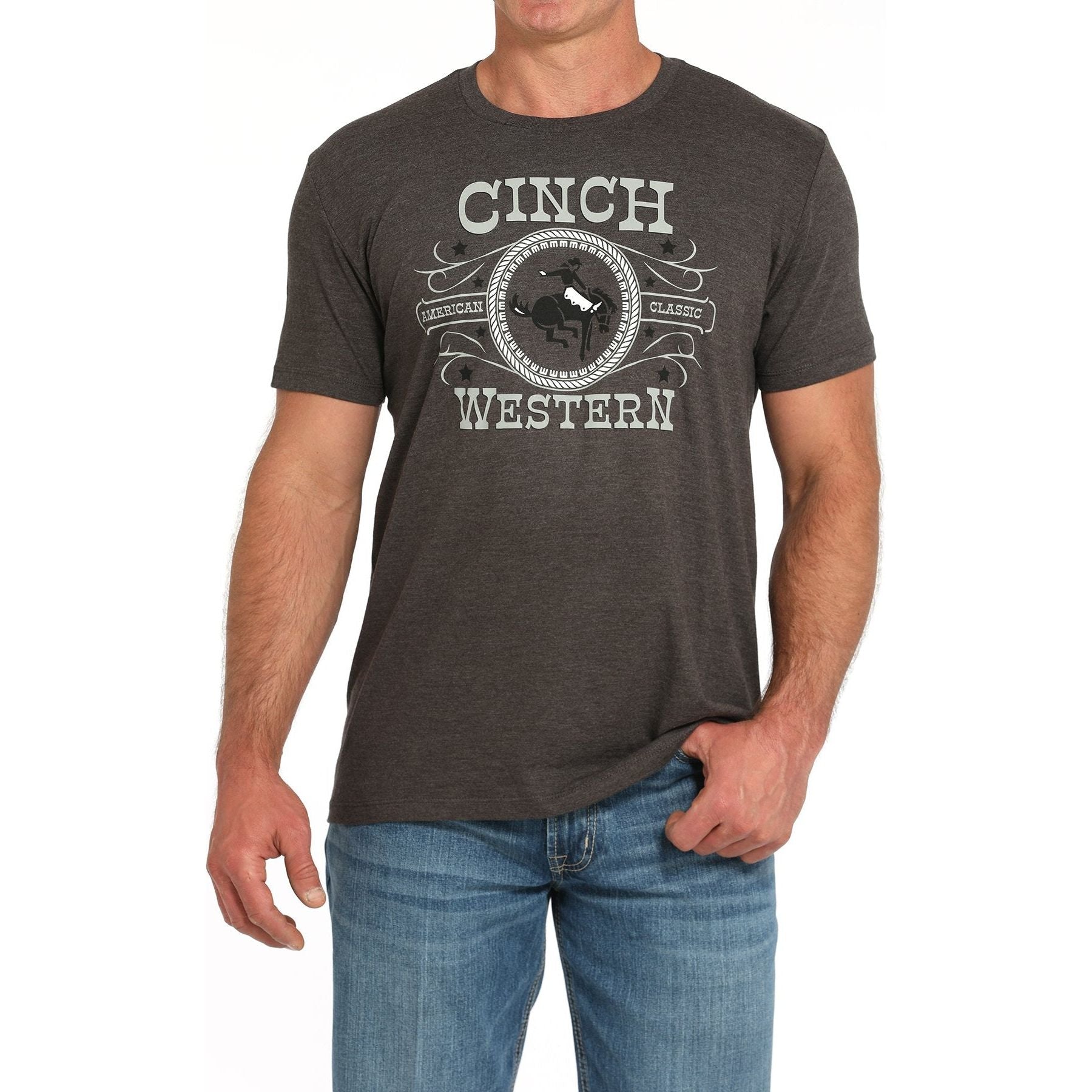 Cinch Men's Tee Shirt Grey MTT1690678