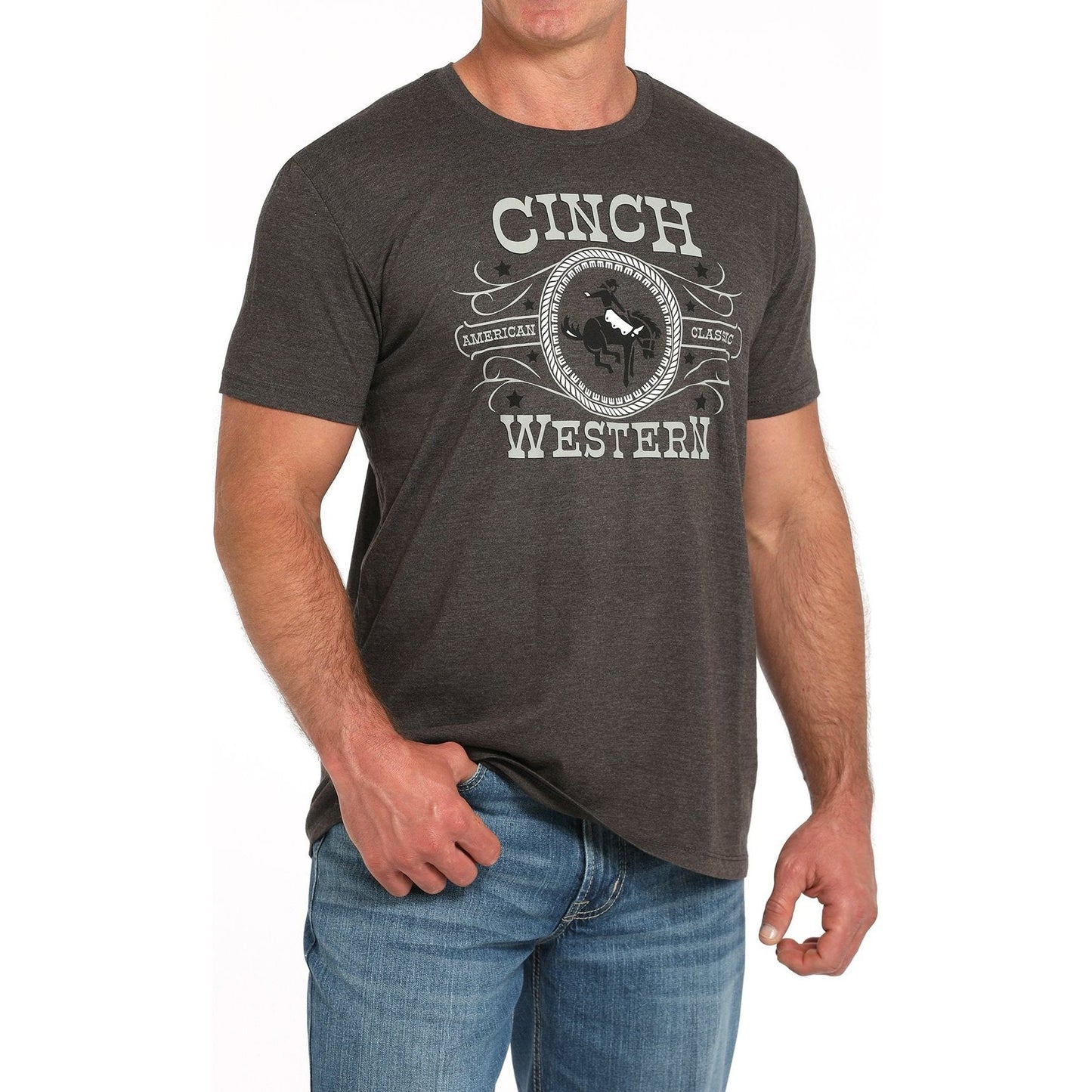 Cinch Men's Tee Shirt Grey MTT1690678