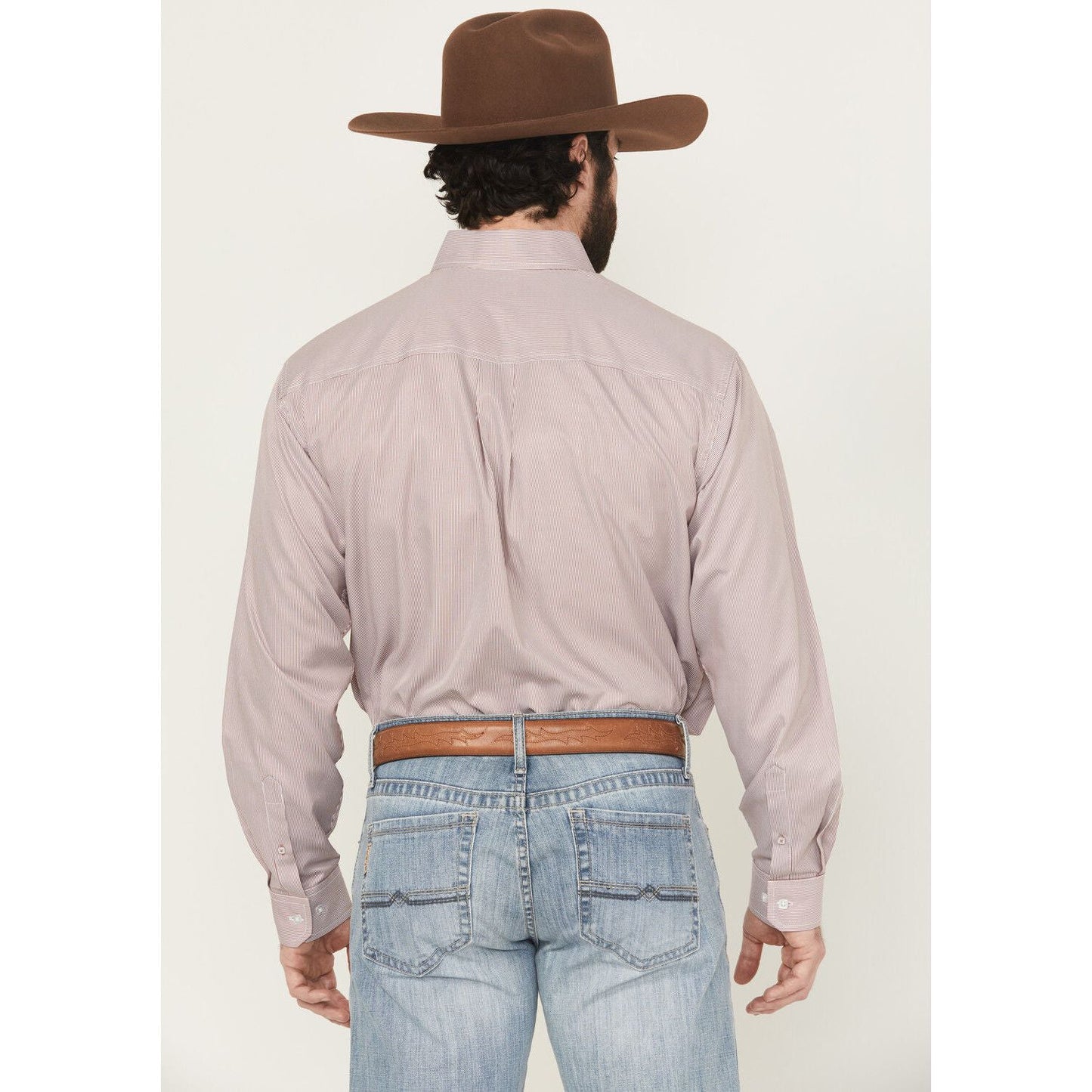CINCH - Men LONG SLEEVE BUTTON-DOWN SHIRT, Pink Pin Stripe MTW1105924