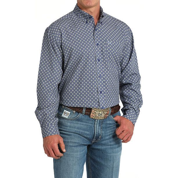 Cinch Men's ArenaFlex Long Sleeve, Medallion Blue MTW1724001