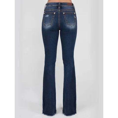 * Miss Me Ladies Jean, High-Rise Boot, Dark Blue H3636B86