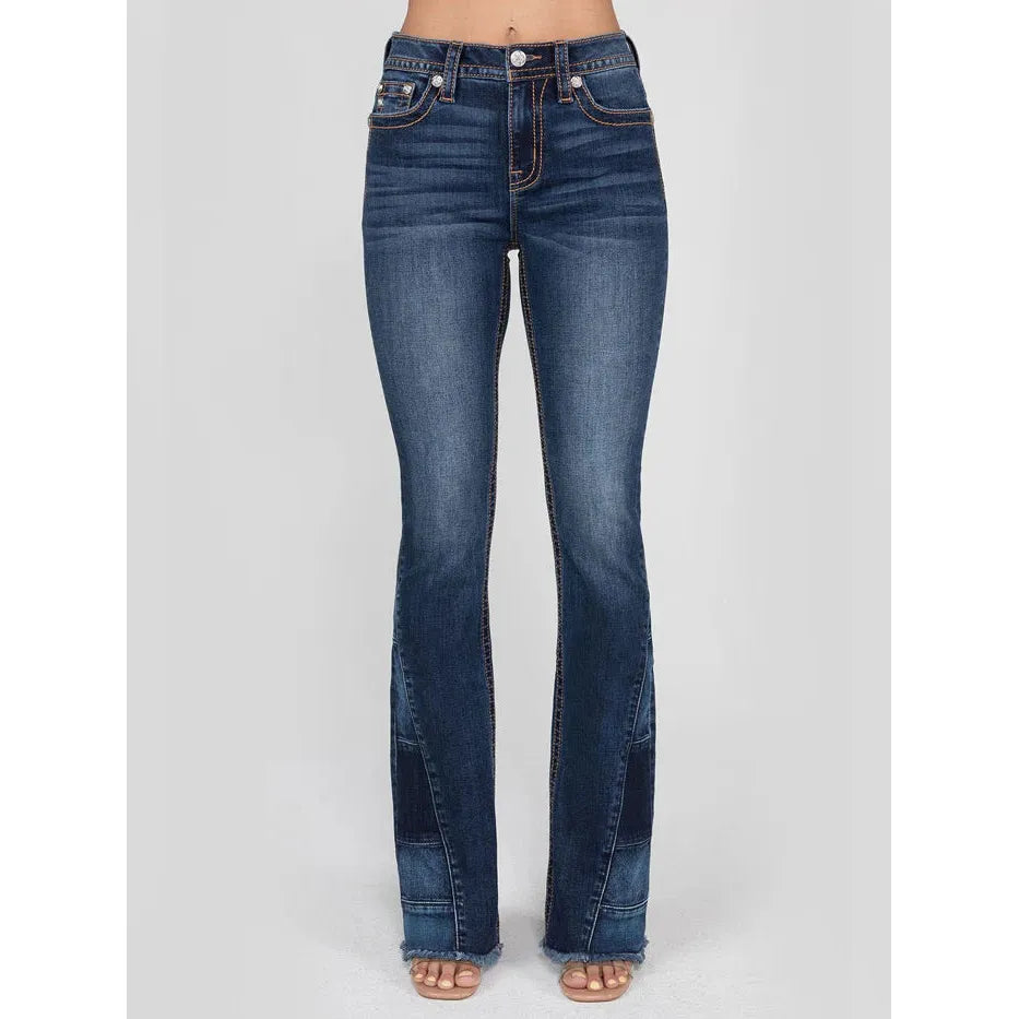 * Miss Me Ladies Jean, High-Rise Boot, Dark Blue H3636B86