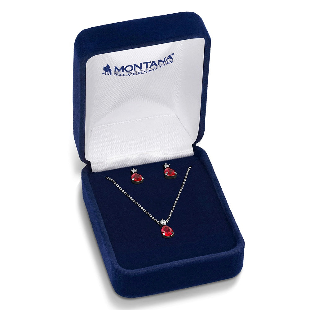 Montana Silversmith Dessert Rose Crystal Jewelry Set JS6618