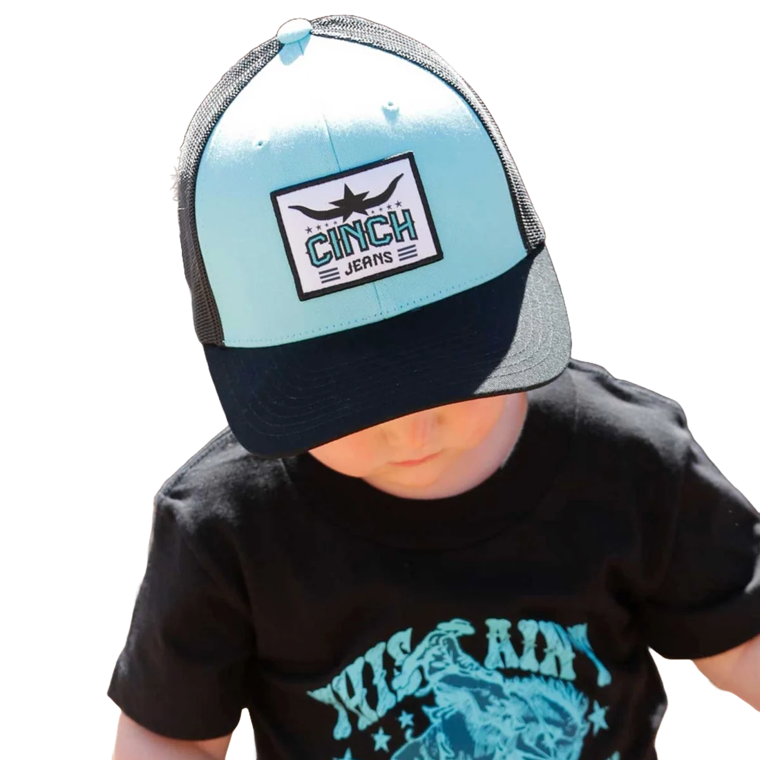 Cinch Boy's Flexfit Turquoise Trucker Cap MCC0606033