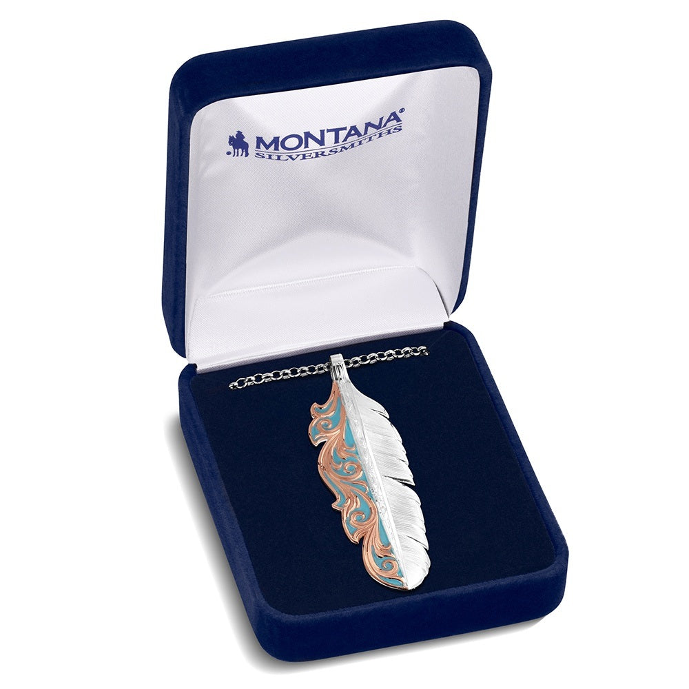Montana Silversmith Alpine Glow Feather Necklace NC6405
