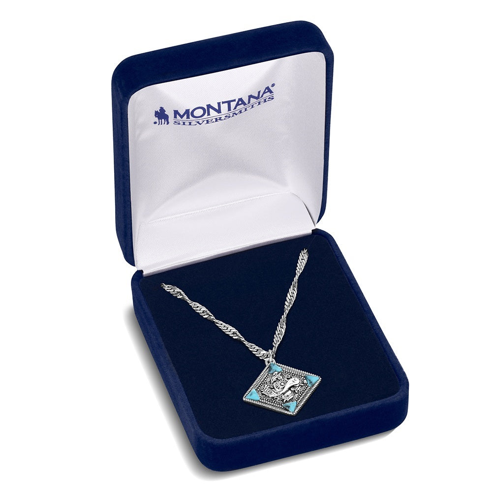 Montana Silversmith Bluebell Charm Turquoise Necklace NC6536