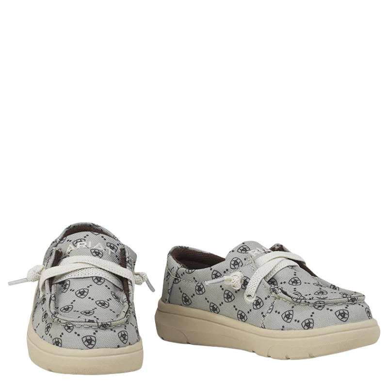 Ariat Lil' Stompers Toddler Light Grey Logo Slip On Hilo A443002206