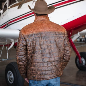 STS Men's Clyde Leather Puffer Jacket STS6531