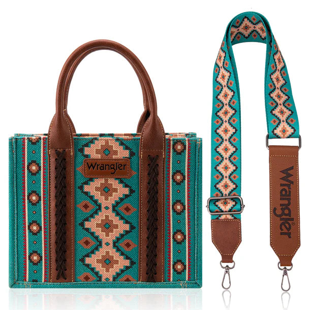 Wrangler Aztec Small Tote/Crossbody and Card Case Set 2Pc WG2203-8120SW