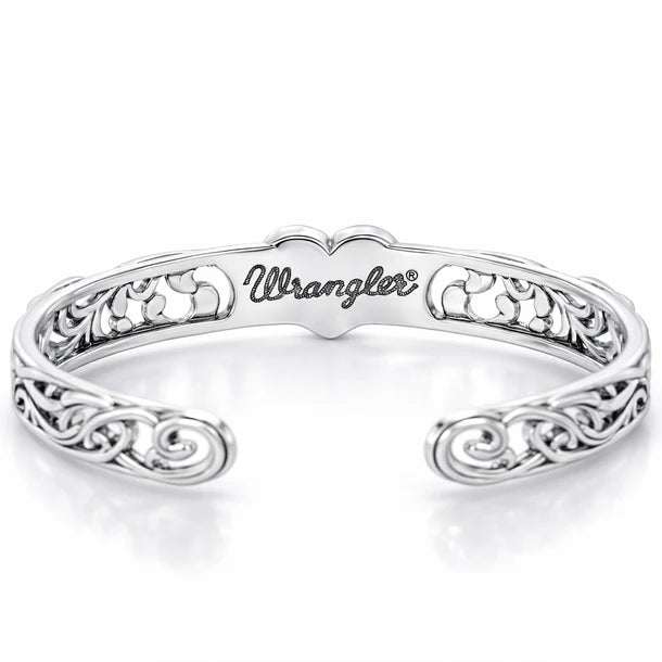 Wrangler Scroll Inlay Stone Cuff Bracelet WG-AC-BC