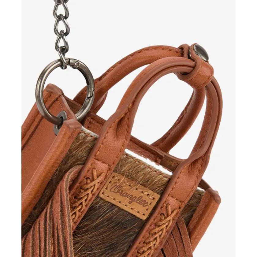 Wrangler Hair-On Fringe Mini Tote Bag Charm